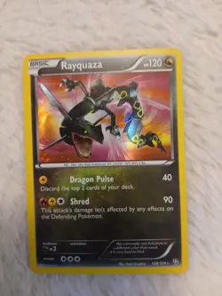 Rayquaza Secret Rare Holo 128/124 Dragons Exalted Pokemon TCG Card English - Image 2