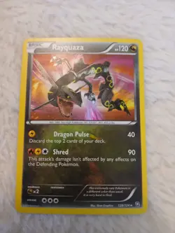 Rayquaza Secret Rare Holo 128/124 Dragons Exalted Pokemon TCG Card English - Image 3