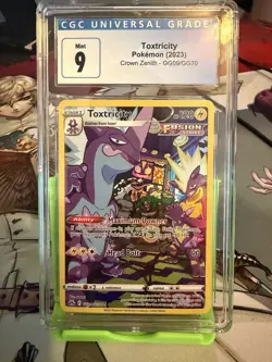 Pokemon TCG CGC 9 Toxtricity Crown Zenith Galarian Gallery GG09/GG70 - Image 1