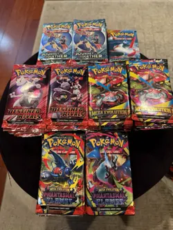 Lot of 110 Pokemon TCG sealed booster packs Phantasmal, Mega Evolution, Destined - Image 1
