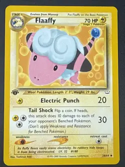 Flaaffy 1st Edition Pokemon TCG 2001 Neo Revelation Set Non Holo # 28/64 - Image 1