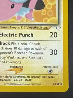 Flaaffy 1st Edition Pokemon TCG 2001 Neo Revelation Set Non Holo # 28/64 - Image 4