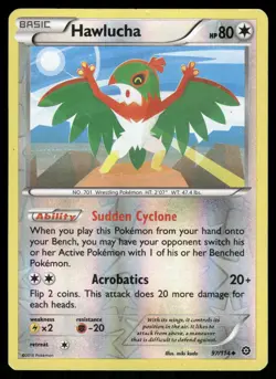 Hawlucha 97/114 Uncommon Steam Siege Pokemon Reverse Holo Lightly Played - Image 1