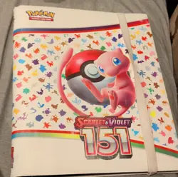 Pokemon Scarlet & Violet 151 Mew Binder 9-Pocket Double-Sided Elastic Strap - Image 1