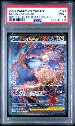 2025 POKEMON MEG EN-MEGA EVOLUTION #181 MEGA LATIAS EX PSA 9 - Image 1
