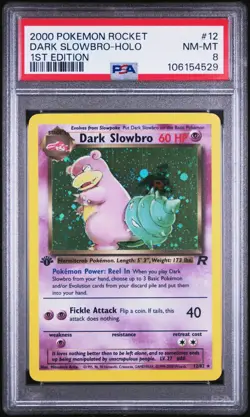 2000 POKEMON ROCKET #12 DARK SLOWBRO-HOLO 1ST EDITION PSA 8 - Image 1