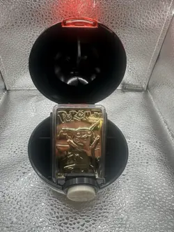 Burger King Pokemon 23K Gold Plated Pikachu + Pokeball + Box + LE COA - Image 1