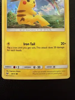 Pikachu - 28/73 (Cracked Ice Holo) 028/073 Deck Exclusives Pokemon TCG NM - Image 3