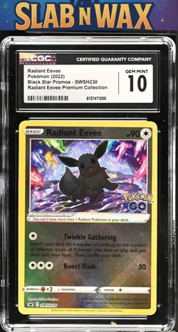 Pokemon tcg 2022 Black Star Promos Radiant Eevee #SWSH230 CGC 10 - Image 1
