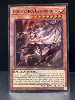 Yugioh Dogmatika Lawbringer MZMU-EN052 Ultra Rare 1st Edition NM - Image 1