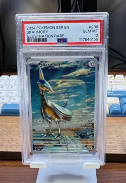 Pokemon TCG - Skarmory 209/191 Surging Sparks Illustration Rare - PSA 10 GEM MT - Image 1