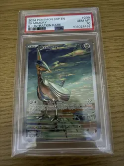 PSA 10 Skarmory 209/191 SV08 Surging Sparks Illustration Rare - Pokemon TCG - Image 1