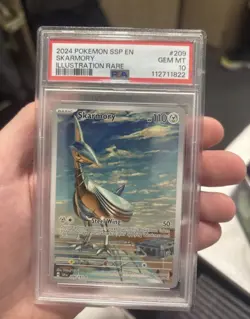 PSA 10 Skarmory 209/191 Surging Sparks Illustration Rare Pokemon TCG - Image 1