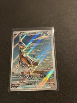 Pokemon TCG Skarmory 209/191 Surging Sparks Illustration Rare Holo Card - Image 1
