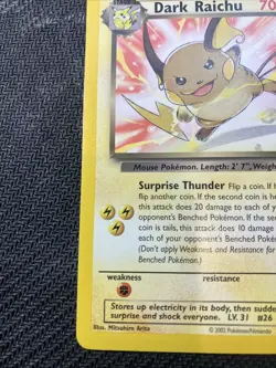 Pokemon TCG Dark Raichu 7/110 Rare Non-Holo Card, Legendary Collection NM - Image 3