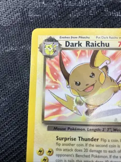 Pokemon TCG Dark Raichu 7/110 Rare Non-Holo Card, Legendary Collection NM - Image 4
