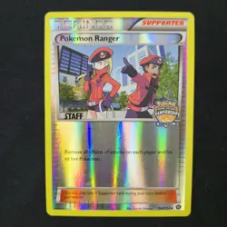 STAFF Pokemon Ranger 104/114 Regional Promo Reverse Holo Stamped Nintendo Card - Image 1