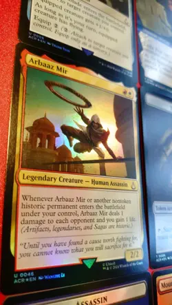 MTG Magic The Gathering Assassin's Creed Foil Cards Showcase Etched Land Tokens - Image 3