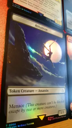 MTG Magic The Gathering Assassin's Creed Foil Cards Showcase Etched Land Tokens - Image 4
