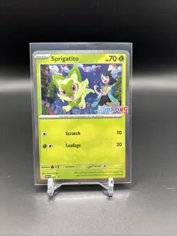 Pokemon TCG Sprigatito Black Star Horizons the Series Promo Holo Card 191 - Image 1