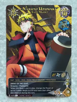 Naruto Uzumaki (Sage Mode) Naruto CCG Rare Holo Foil Card 1618 S27 1st Edition - Image 1