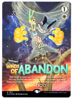 Winds of Abandon 1817 Rainbow Foil Twisted Toons Secret Lair MTG Near Mint - Image 1