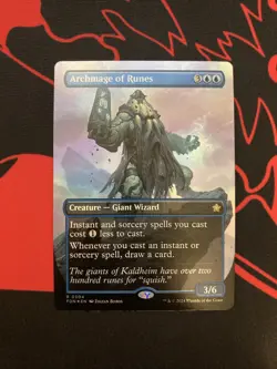 Archmage of Runes Borderless Foil 0304 Rare Foundations MTG FDN EN NM - Image 1