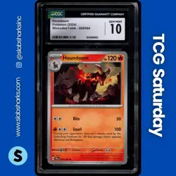 2024 POKEMON SHROUDED FABLE #008/064 HOUNDOOM CGC 10 - Image 1