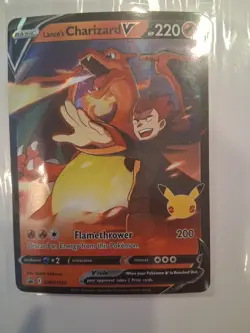 Pokemon Charizard v Holo Lance's Charizard 2021 Black Star Full Art Holo - Image 1