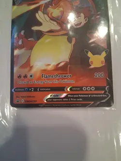 Pokemon Charizard v Holo Lance's Charizard 2021 Black Star Full Art Holo - Image 3