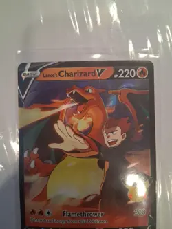 Pokemon Charizard v Holo Lance's Charizard 2021 Black Star Full Art Holo - Image 4