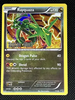 Pokemon Rayquaza Holo Rare 11/20 Dragon Vault 2012 Stamped - Image 1