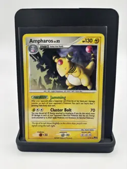 Pokemon 2008 Ampharos Holo Card 001/017 Pop Series 7 - DMG - Image 1