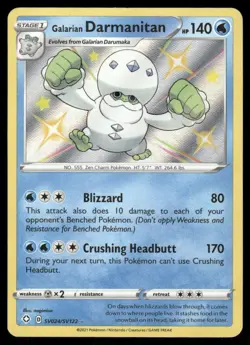 Pokemon Cards Galarian Darmanitan SV024/SV122 Shining Fates LP - Image 1
