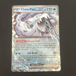 Pokemon Chien Pao EX Snowflake Stamp Holiday Calendar 061/193 Promo Holo - Image 1