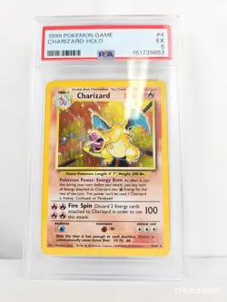 1999 POKEMON BASE SET UNLIMITED #4 CHARIZARD-HOLO PSA 5 - Image 2