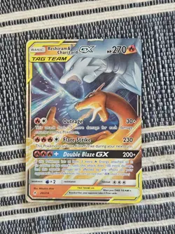 2019 Pokemon SM Unbroken Bonds Reshiram Charizard Tag Team Holo #20/214 - Image 1