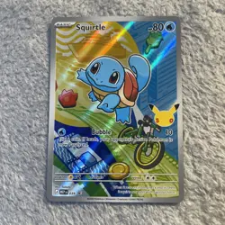 First Partner Illustration Squirtle Promo Full Art Holo 039 Pokemon - Image 1