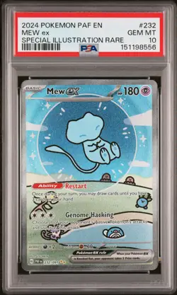 2024 POKEMON PAF EN-PALDEAN FATES SPECIAL ILLUSTRATION RARE #232 MEW EX PSA 10 - Image 1