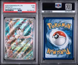 2025 Pokemon PFL EN Meowth Illustration Rare #106 PSA 7 - Image 3