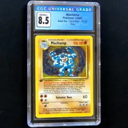 1999 Pokemon Base 🔥 MACHAMP 🔥 #8 1ST EDITION CGC 8.5 NM / Mint+ HOLO c27 - Image 1
