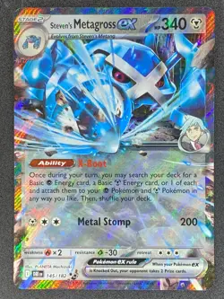 Pokemon Steven's Metagross ex 145/182 DRI Destined Rivals NM - Image 1