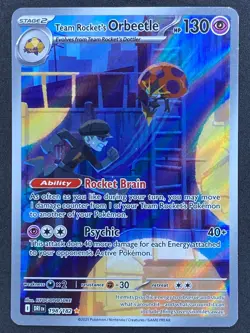 Pokemon Team Rocket's Orbeetle Illustration Rare 198/182 DRI Destined Rivals NM - Image 1