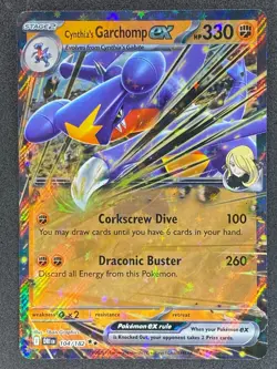 Pokemon Cynthia's Garchomp ex 104/182 DRI Destined Rivals NM - Image 1