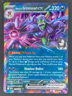 Pokemon Marnie's Grimmsnarl ex 136/182 DRI Destined Rivals NM - Image 1