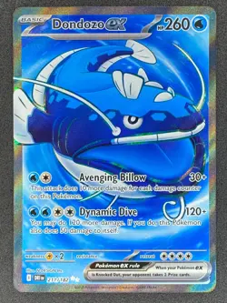 Pokemon Dondozo ex Full Art 211/182 DRI Destined Rivals LP/NM - Image 1