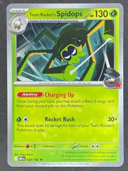 Pokemon Team Rocket's Spidops Non Holo 020/182 DRI Destined Rivals NM - Image 1