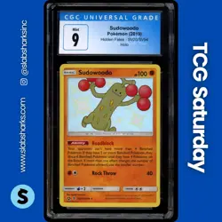 2019 POKEMON SM HIDDEN FATES #SV20/SV94 SUDOWOODO SHINY VAULT RARE CGC 9 - Image 1