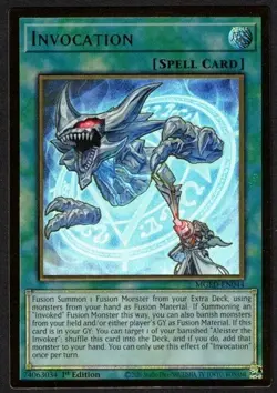 Yugioh Invocation MGED-EN044 Premium Gold Rare 1st Ed - VLP - Image 1