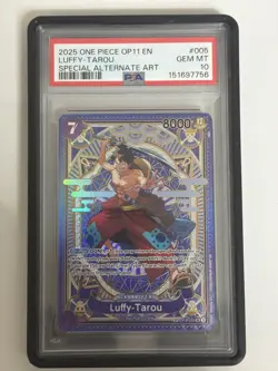 2025 One Piece OP11 En Luffy Tarou Special Alternate Art #005 PSA 10 Gem Mint - Image 1